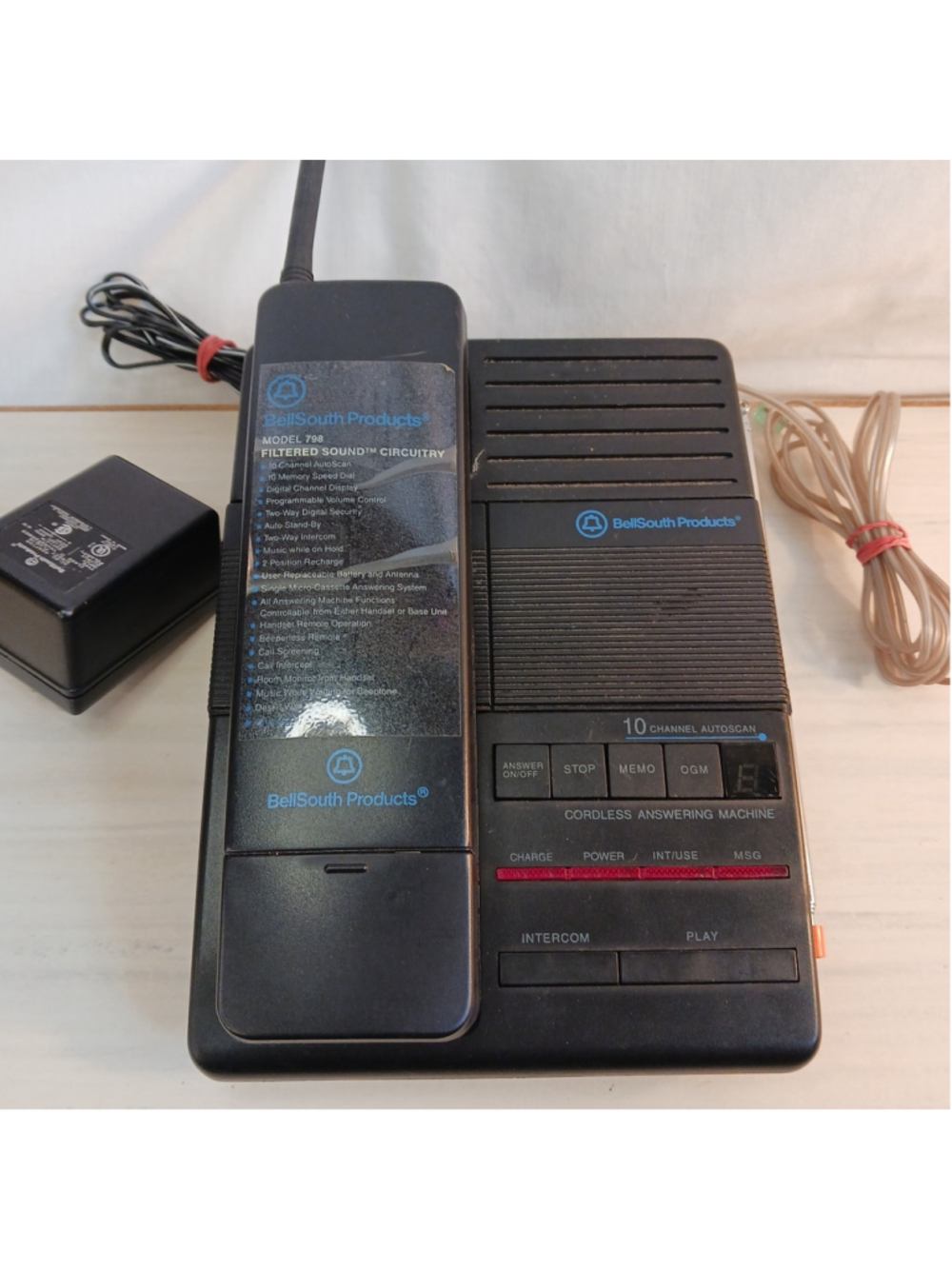 Bellsouth Cordless Telephone Answering System, 10 Channel, Model 798